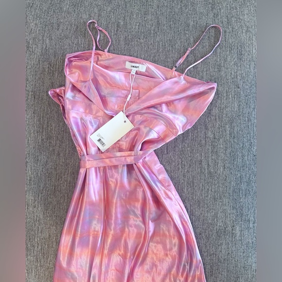 Likely Vittoria Dress 2 Waist Tie Pink Purple - Picture 3 of 6